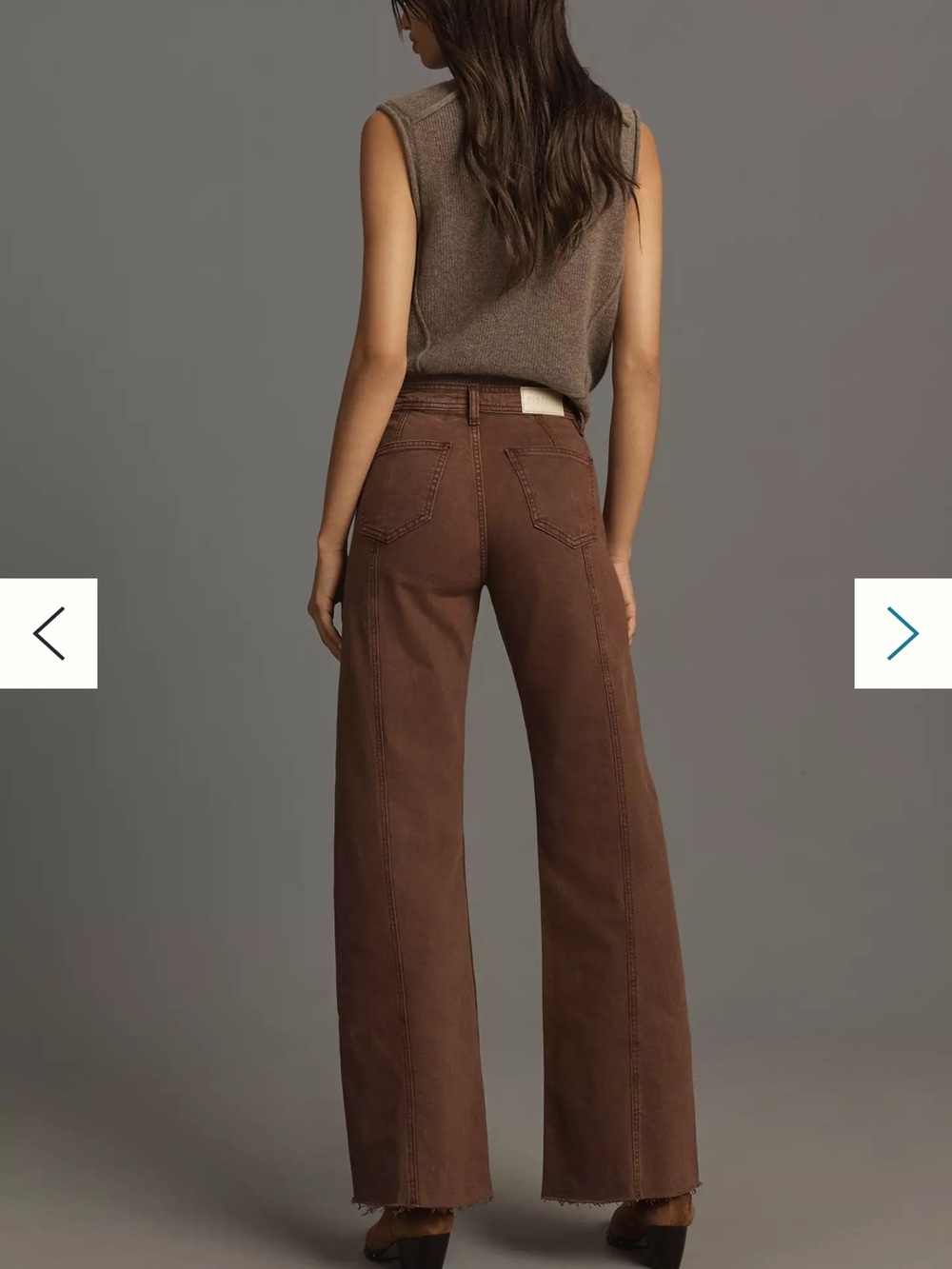 pistola Brown High-Rise Wide Leg Jeans - Picture 3 of 12